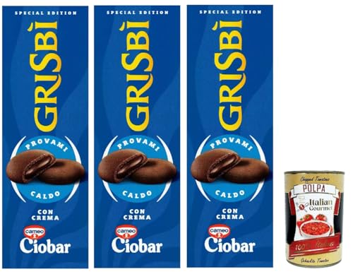 Grisbi Crema Ciobar, Biscotti Frolle Ripiene di Morbida Crema al Ciobar, Mürbeteigkekse gefüllt mit weicher Ciobar-Creme, biscuits, 3x 112g + Italian Gourmet polpa 400g Grisbi Crema Ciobar, Biscotti Frolle Ripiene di Morbida Crema al Ciobar, Mürbeteigkekse gefüllt mit weicher Ciobar-Creme, biscuits, 3x 112g + Italian Gourmet polpa 400g von Italian Gourmet E.R.