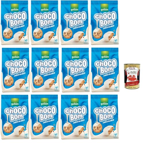 Gullon Choco Bom Biscotti con gocce di cioccolato ricoperti al cioccolato bianco Schokoladenkekse mit weißer Schokolade überzogen 12x200gr + Italian Gourmet polpa 400g Gullon Choco Bom Biscotti con gocce di cioccolato ricoperti al cioccolato bianco Schokoladenkekse mit weißer Schokolade überzogen 12x200gr + Italian Gourmet polpa 400g von Italian Gourmet E.R.