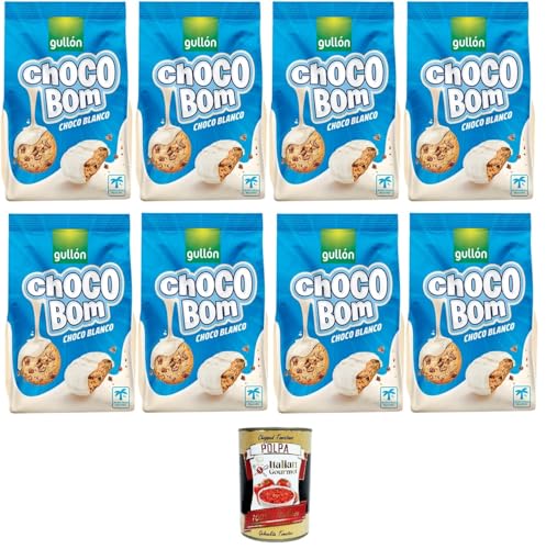 Gullon Choco Bom Biscotti con gocce di cioccolato ricoperti al cioccolato bianco Schokoladenkekse mit weißer Schokolade überzogen 8x200gr + Italian Gourmet polpa 400g Gullon Choco Bom Biscotti con gocce di cioccolato ricoperti al cioccolato bianco Schokoladenkekse mit weißer Schokolade überzogen 8x200gr + Italian Gourmet polpa 400g von Italian Gourmet E.R.
