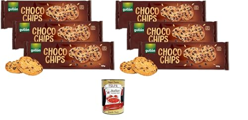 Gullon Choco Chips Golosi Biscotti Cookies con Gocce di Cioccolato Fondente,Choco Chips Leckere Kekse mit dunklen Schokoladenstückchen,6x 150 g + Italian Gourmet polpa 400g Gullon Choco Chips Golosi Biscotti Cookies con Gocce di Cioccolato Fondente,Choco Chips Leckere Kekse mit dunklen Schokoladenstückchen,6x 150 g + Italian Gourmet polpa 400g von Italian Gourmet E.R.