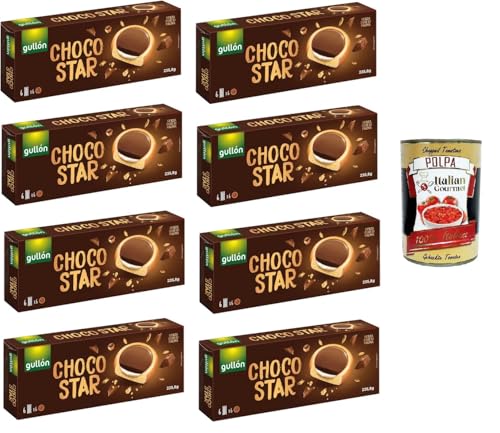 Gullon Choco Star Keks gefüllt mit Sahne und überzogen mit Milchschokolade 8x 235,8gr + Italian Gourmet polpa 400g Gullon Choco Star Keks gefüllt mit Sahne und überzogen mit Milchschokolade 8x 235,8gr + Italian Gourmet polpa 400g von Italian Gourmet E.R.