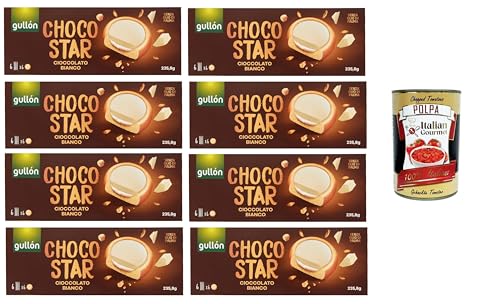 Gullon Choco Star Mit Sahne gefüllter und mit weißer Schokolade überzogener Keks 8x 235,8gr+ Italian Gourmet polpa 400g Gullon Choco Star Mit Sahne gefüllter und mit weißer Schokolade überzogener Keks 8x 235,8gr+ Italian Gourmet polpa 400g von Italian Gourmet E.R.