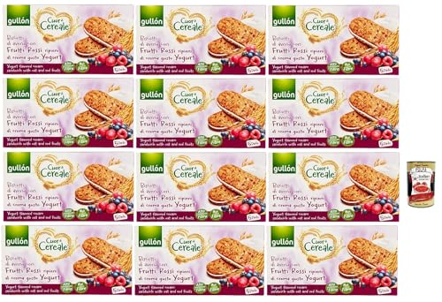 Gullón Cuor Di Cereali con Frutti Rossi Ripieni di crema gusto yogurt, Kekse mit Hafer- und mit roten Früchten, gefüllt mit Sahne mit Joghurtgeschmack, 12x 220g + Italian Gourmet polpa 400g Gullón Cuor Di Cereali con Frutti Rossi Ripieni di crema gusto yogurt, Kekse mit Hafer- und mit roten Früchten, gefüllt mit Sahne mit Joghurtgeschmack, 12x 220g + Italian Gourmet polpa 400g von Italian Gourmet E.R.