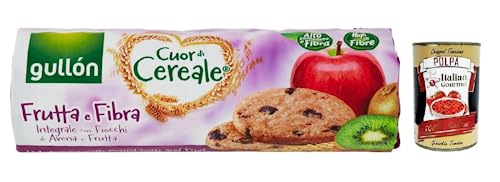 Gullón Cuor di Cereale Frutta Kekse,Vollkornkekse Getreidekekse mit Früchten und Haferflocken,Packung mit 300g + Italian Gourmet Polpa di Pomodoro 400g Dose von Italian Gourmet E.R.