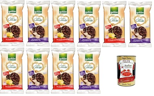 Gullon Cuor di Cereale Gallette di Mais e di Riso Ricoperte di Cioccolato Fondente Cuor di Cereal Mais- und Reiskuchen mit dunkler Schokolade überzogen 10x100gr + Italian Gourmet polpa 400g Gullon Cuor di Cereale Gallette di Mais e di Riso Ricoperte di Cioccolato Fondente Cuor di Cereal Mais- und Reiskuchen mit dunkler Schokolade überzogen 10x100gr + Italian Gourmet polpa 400g von Italian Gourmet E.R.