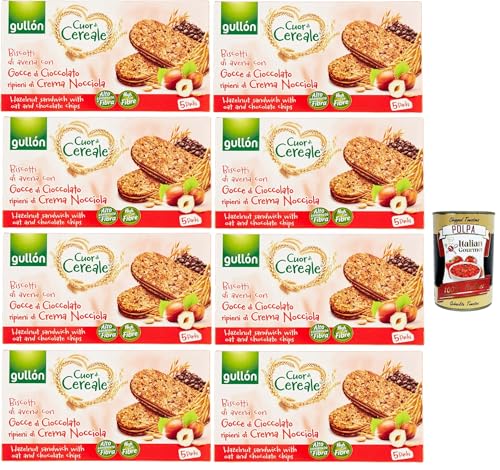 Gullon Cuor di Cereale Kekse mit Hafer und Haselnusscreme mit Joghurtcremefüllung 8x 220g + Italian Gourmet polpa 400g Gullon Cuor di Cereale Kekse mit Hafer und Haselnusscreme mit Joghurtcremefüllung 8x 220g + Italian Gourmet polpa 400g von Italian Gourmet E.R.