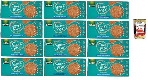 Gullón Cuor di Riso e Cereali Integrali Avena, Segale & farro, kekse mit Hafer, Roggen und geschrieben 12x 250 g + Italian Gourmet polpa 400g Gullón Cuor di Riso e Cereali Integrali Avena, Segale & farro, kekse mit Hafer, Roggen und geschrieben 12x 250 g + Italian Gourmet polpa 400g von Italian Gourmet E.R.