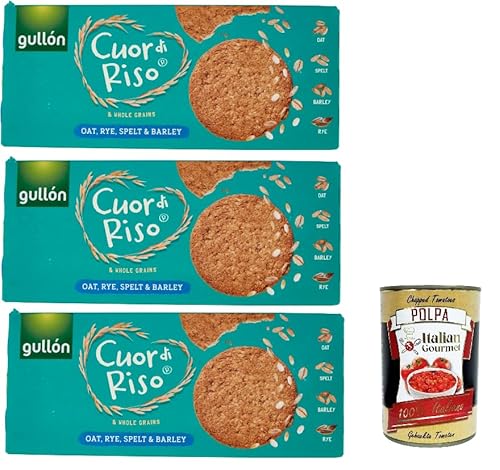 Gullón Cuor di Riso e Cereali Integrali Avena, Segale & farro, kekse mit Hafer, Roggen und geschrieben 3x 250 g + Italian Gourmet polpa 400g Gullón Cuor di Riso e Cereali Integrali Avena, Segale & farro, kekse mit Hafer, Roggen und geschrieben 3x 250 g + Italian Gourmet polpa 400g von Italian Gourmet E.R.