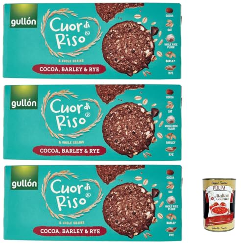 Gullón Cuor di Riso e Cereali Integrali Cacao, Orzo & Segale, kekse mit Kakao, Gerste und Roggen 3x 250 g + Italian Gourmet polpa 400g Gullón Cuor di Riso e Cereali Integrali Cacao, Orzo & Segale, kekse mit Kakao, Gerste und Roggen 3x 250 g + Italian Gourmet polpa 400g von Italian Gourmet E.R.