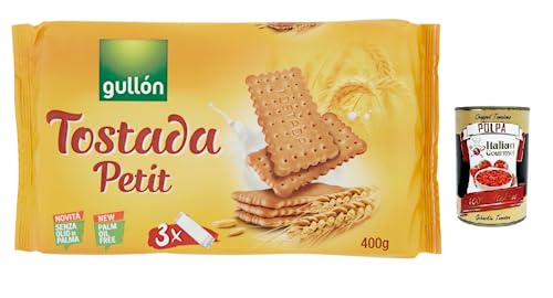 Gullón Petit Tostada,Traditioneller Kekse,Packung mit 400g, jede Packung enthält 3 Portionen à 133,3g + Italian Gourmet Polpa di Pomodoro 400g Dose Gullón Petit Tostada,Traditioneller Kekse,Packung mit 400g, jede Packung enthält 3 Portionen à 133,3g + Italian Gourmet Polpa di Pomodoro 400g Dose von Italian Gourmet E.R.