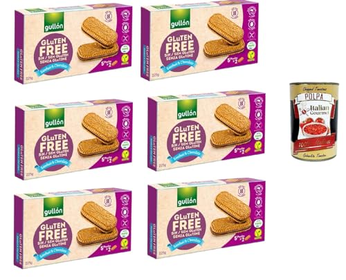 Gullon Sandwich Chocolate, Kekse mit Hafer- und Schokoladencremefüllung, gluten frei, gluten free Vegan, 6x 220g + Italian Gourmet polpa 400g Gullon Sandwich Chocolate, Kekse mit Hafer- und Schokoladencremefüllung, gluten frei, gluten free Vegan, 6x 220g + Italian Gourmet polpa 400g von Italian Gourmet E.R.