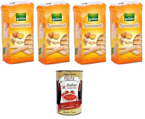 Gullon Savoiardi Biscotti all'Uovo Savoiardi Eierkekse 4x300g+ Italian Gourmet polpa 400g Gullon Savoiardi Biscotti all'Uovo Savoiardi Eierkekse 4x300g+ Italian Gourmet polpa 400g von Italian Gourmet E.R.