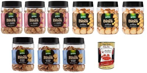 Gullon Testpaket Crackers Schinken 250gr + 3x Quinoa- und Chia-Cracker 250 gr 3x Gullon Crackers Cheddar 250Gr+Italian Goumet polpa 400g Gullon Testpaket Crackers Schinken 250gr + 3x Quinoa- und Chia-Cracker 250 gr 3x Gullon Crackers Cheddar 250Gr+Italian Goumet polpa 400g von Italian Gourmet E.R.