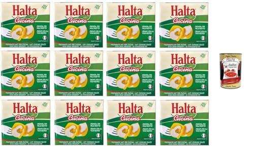 Halta Cucina Preparato Alimentare UHT per Cucina Cremige Zubereitung UHT für die Küche Ideal für Pasta, Saucen, Pizza Kochsahne Sahne 12x500ml+ Italian Gourmet polpa 400g Halta Cucina Preparato Alimentare UHT per Cucina Cremige Zubereitung UHT für die Küche Ideal für Pasta, Saucen, Pizza Kochsahne Sahne 12x500ml+ Italian Gourmet polpa 400g von Italian Gourmet E.R.
