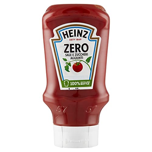 Heinz Salsa Tomatenketchup Zero ohne Salz und Zuckerzusatz 10 x 425 gr + Italian Gourmet Polpa 400g von Italian Gourmet E.R.