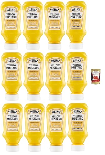 Heinz Yellow Mustard Senape Classica, Original amerikanischer Senf, new york deli style, 12x 240 g + Italian Gourmet polpa 400g Heinz Yellow Mustard Senape Classica, Original amerikanischer Senf, new york deli style, 12x 240 g + Italian Gourmet polpa 400g von Italian Gourmet E.R.