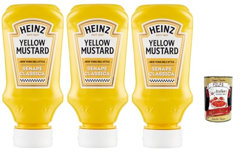 Heinz Yellow Mustard Senape Classica, Original amerikanischer Senf, new york deli style, 3x 240 g + Italian Gourmet polpa 400g Heinz Yellow Mustard Senape Classica, Original amerikanischer Senf, new york deli style, 3x 240 g + Italian Gourmet polpa 400g von Italian Gourmet E.R.