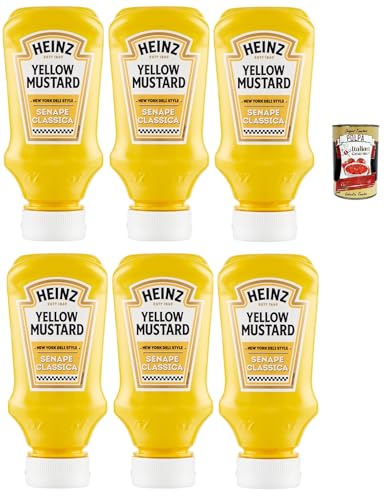 Heinz Yellow Mustard Senape Classica, Original amerikanischer Senf, new york deli style, 6x 240 g + Italian Gourmet polpa 400g Heinz Yellow Mustard Senape Classica, Original amerikanischer Senf, new york deli style, 6x 240 g + Italian Gourmet polpa 400g von Italian Gourmet E.R.