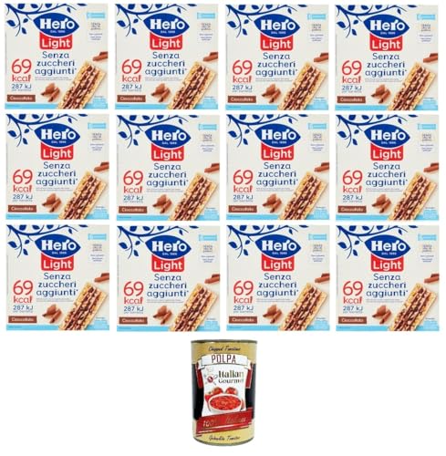 Hero Light Barrette al Cioccolato Senza zuccheri aggiunti Schokoriegel ohne Zuckerzusatz 12x 120gr + Italian Gourmet polpa 400g Hero Light Barrette al Cioccolato Senza zuccheri aggiunti Schokoriegel ohne Zuckerzusatz 12x 120gr + Italian Gourmet polpa 400g von Italian Gourmet E.R.