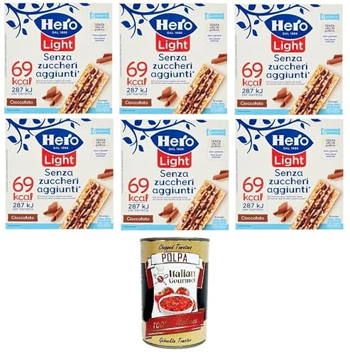 Hero Light Barrette al Cioccolato Senza zuccheri aggiunti Schokoriegel ohne Zuckerzusatz 6x 120gr + Italian Gourmet polpa 400g Hero Light Barrette al Cioccolato Senza zuccheri aggiunti Schokoriegel ohne Zuckerzusatz 6x 120gr + Italian Gourmet polpa 400g von Italian Gourmet E.R.
