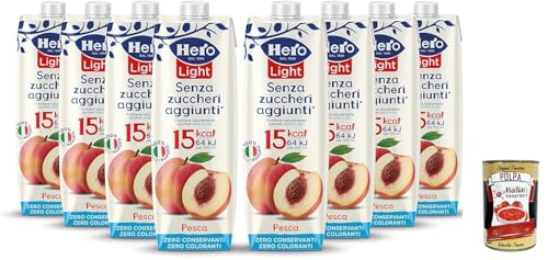 Hero Light Fruit Drink Pfirsichgeschmack, 8x 1L -Flaschen, Fruchtsaft, ohne zugesetzten Zucker, Null -Konservierungsstoffe, Nullfarbstoffe + Italian Gourmet polpa 400g Hero Light Fruit Drink Pfirsichgeschmack, 8x 1L -Flaschen, Fruchtsaft, ohne zugesetzten Zucker, Null -Konservierungsstoffe, Nullfarbstoffe + Italian Gourmet polpa 400g von Italian Gourmet E.R.