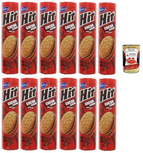 Hit Cacoa Crème, Doppelkekse in der Großpackung - 2 lose Kekse mit Kakaocreme - Gebäck für die ganze Familie, 12x 220g + Italian Gourmet polpa 400g Hit Cacoa Crème, Doppelkekse in der Großpackung - 2 lose Kekse mit Kakaocreme - Gebäck für die ganze Familie, 12x 220g + Italian Gourmet polpa 400g von Italian Gourmet E.R.