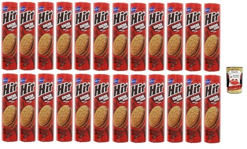 Hit Cacoa Crème, Doppelkekse in der Großpackung - 2 lose Kekse mit Kakaocreme - Gebäck für die ganze Familie, 24x 220g + Italian Gourmet polpa 400g Hit Cacoa Crème, Doppelkekse in der Großpackung - 2 lose Kekse mit Kakaocreme - Gebäck für die ganze Familie, 24x 220g + Italian Gourmet polpa 400g von Italian Gourmet E.R.