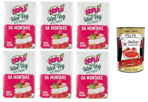 Hoplà Idee Veg 100 % pflanzliches Soja Zum Aufschlagen 6x 200ml+ Italian Gourmet polpa 400g von Italian Gourmet E.R.