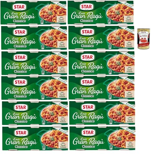 Il Mio Gran Ragù Star Classico, N.1 in Italien, tomatensauce 12x (3x 100g) sauce Tomatensuppe, Fleisch und Tomatensauce + Italian Gourmet polpa 400g von Italian Gourmet E.R.