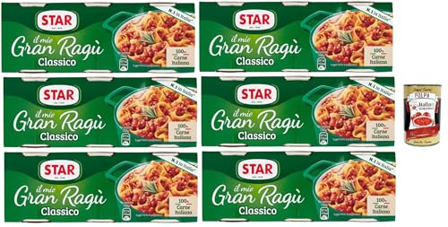 Il Mio Gran Ragù Star Classico, N.1 in Italien, tomatensauce 6x (3x 100g) sauce Tomatensuppe, Fleisch und Tomatensauce + Italian Gourmet polpa 400g von Italian Gourmet E.R.