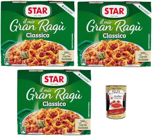 Il Mio Gran Ragù Star Classico, N.1 in Italien, tomatensauce 6x 180g sauce Tomatensuppe, Fleisch und Tomatensauce + Italian Gourmet polpa 400g Il Mio Gran Ragù Star Classico, N.1 in Italien, tomatensauce 6x 180g sauce Tomatensuppe, Fleisch und Tomatensauce + Italian Gourmet polpa 400g von Italian Gourmet E.R.