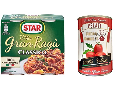 Il Mio Gran Ragù Star Classico tomatensauce 2x180g sauce + 1x Italian Gourmet 100% italienische geschälte Tomaten dosen 400g von Italian Gourmet E.R.