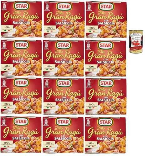 Il Mio Gran Ragù Star con Salsiccia tomatensauce sauce mit italienischer Wurst Tomatensuppe Pastasauce 24x 180g + Italian Gourmet polpa 400g Il Mio Gran Ragù Star con Salsiccia tomatensauce sauce mit italienischer Wurst Tomatensuppe Pastasauce 24x 180g + Italian Gourmet polpa 400g von Italian Gourmet E.R.