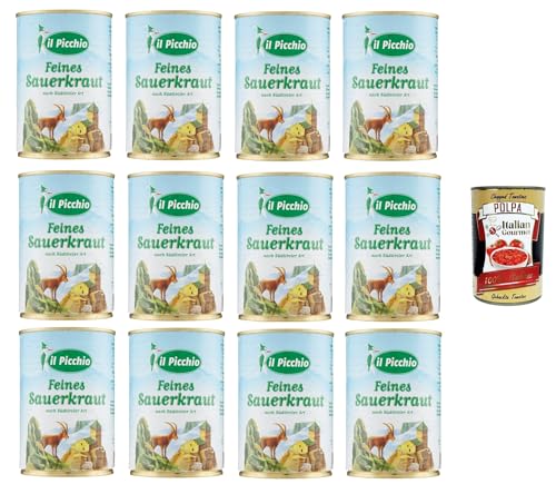 Il Picchio - Sauerkraut, Natur, 12x400 g+ Italian Gourmet polpa 400g Il Picchio - Sauerkraut, Natur, 12x400 g+ Italian Gourmet polpa 400g von Italian Gourmet E.R.