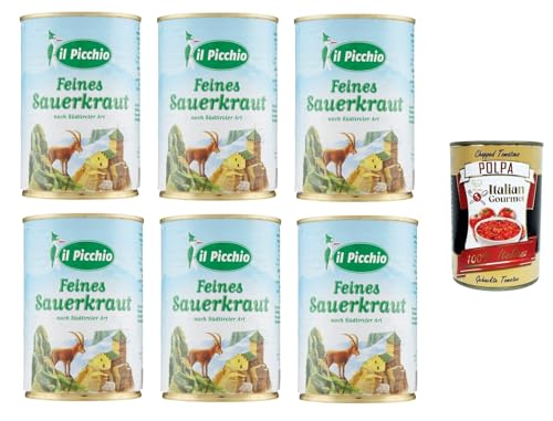 Il Picchio - Sauerkraut, Natur, 6x400 g+ Italian Gourmet polpa 400g Il Picchio - Sauerkraut, Natur, 6x400 g+ Italian Gourmet polpa 400g von Italian Gourmet E.R.
