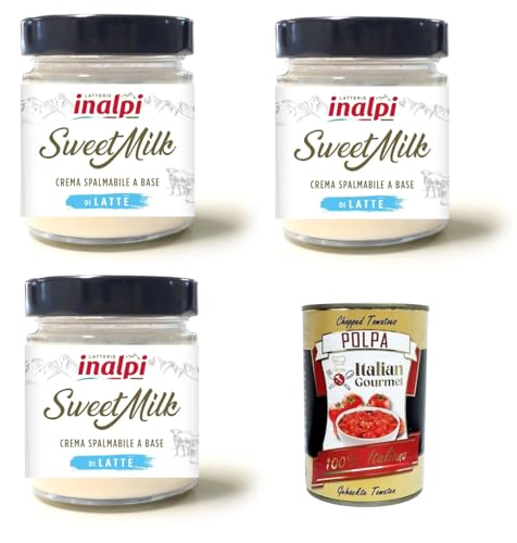 Inalpi-Sweet Milk Crema spalmabile Al gusto di Latte Streichcreme mit Milchgeschmack 3x180gr + Italian Gourmet polpa 400gr Inalpi-Sweet Milk Crema spalmabile Al gusto di Latte Streichcreme mit Milchgeschmack 3x180gr + Italian Gourmet polpa 400gr von Italian Gourmet E.R.