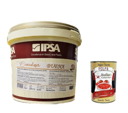 Ipsa, Cioccolosa Buena, Crema Spalmabile Latte E Nocciola, Streichcreme aus Milch und Haselnüssen Kg.6 + Italian Gourmet polpa 400g Ipsa, Cioccolosa Buena, Crema Spalmabile Latte E Nocciola, Streichcreme aus Milch und Haselnüssen Kg.6 + Italian Gourmet polpa 400g von Italian Gourmet E.R.