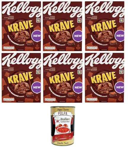 Kellog's Krave Choco Brownie Flavour 6x 375gr + Italian Gourmet polpa 400g Kellog's Krave Choco Brownie Flavour 6x 375gr + Italian Gourmet polpa 400g von Italian Gourmet E.R.