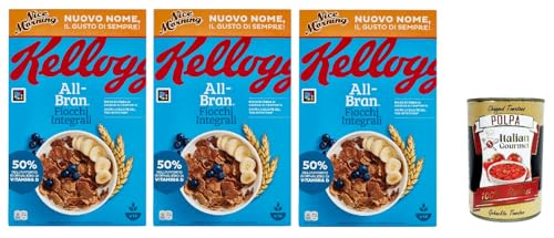 All Bran Nice Morning,Vollkornbögen mit Weizenkleie mit Zugabe von Vitaminen und Eisen, mit natürlichen Weizenbranfasern 3x 500g + Italian Gourmet polpa 400g All Bran Nice Morning,Vollkornbögen mit Weizenkleie mit Zugabe von Vitaminen und Eisen, mit natürlichen Weizenbranfasern 3x 500g + Italian Gourmet polpa 400g von Italian Gourmet E.R.