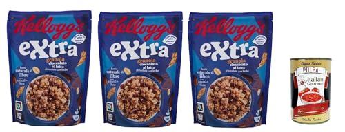 Extra Cioccolato al Latte, Knusprige Haferflocken 100% Vollkorn mit Milchschokolade, 3x 375 g + Italian Gourmet polpa 400g Extra Cioccolato al Latte, Knusprige Haferflocken 100% Vollkorn mit Milchschokolade, 3x 375 g + Italian Gourmet polpa 400g von Italian Gourmet E.R.