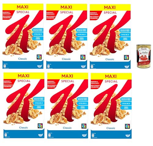 Kellogg’s Special K Classic, Getreide-Flakes mit Vollkornweizen ballaststoffreiche Frühstückscerealien natürlicher Genuss ohne künstliche Farb und Aromastoffe 6x 700g + Italian Gourmet polpa 400g Kellogg’s Special K Classic, Getreide-Flakes mit Vollkornweizen ballaststoffreiche Frühstückscerealien natürlicher Genuss ohne künstliche Farb und Aromastoffe 6x 700g + Italian Gourmet polpa 400g von Italian Gourmet E.R.