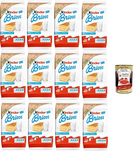 Kinder Brioss - 10 Snacks Schwammkuchen, natürlich zu 100% italienischer Milchfüllung, ausgezeichnet zum Frühstück und Snack, 12x 270 + Italian Gourmet polpa 400g Kinder Brioss - 10 Snacks Schwammkuchen, natürlich zu 100% italienischer Milchfüllung, ausgezeichnet zum Frühstück und Snack, 12x 270 + Italian Gourmet polpa 400g von Italian Gourmet E.R.