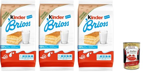 Kinder Brioss - 10 Snacks Schwammkuchen, natürlich zu 100% italienischer Milchfüllung, ausgezeichnet zum Frühstück und Snack, 3x 270 + Italian Gourmet polpa 400g Kinder Brioss - 10 Snacks Schwammkuchen, natürlich zu 100% italienischer Milchfüllung, ausgezeichnet zum Frühstück und Snack, 3x 270 + Italian Gourmet polpa 400g von Italian Gourmet E.R.