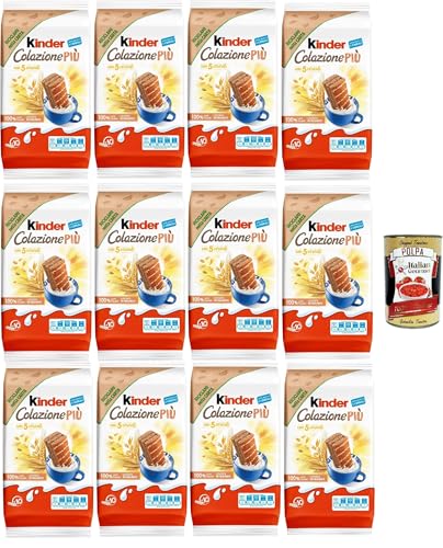 Kinder Colazione Più, 10 Snacks aus Vollkorn -Schwammkuchen mit 5 Getreide, mit Malz und Kakaofüllung, ausgezeichnet zum Frühstück und Snack, 12x 290 + Italian Gourmet polpa 400g Kinder Colazione Più, 10 Snacks aus Vollkorn -Schwammkuchen mit 5 Getreide, mit Malz und Kakaofüllung, ausgezeichnet zum Frühstück und Snack, 12x 290 + Italian Gourmet polpa 400g von Italian Gourmet E.R.