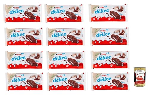 Kinder Delice CACAO Milchschnitte 120er Pack (120 x 39 g) Kuchen Snack Pausensnack + Italian Gourmet polpa 400g von Italian Gourmet E.R.