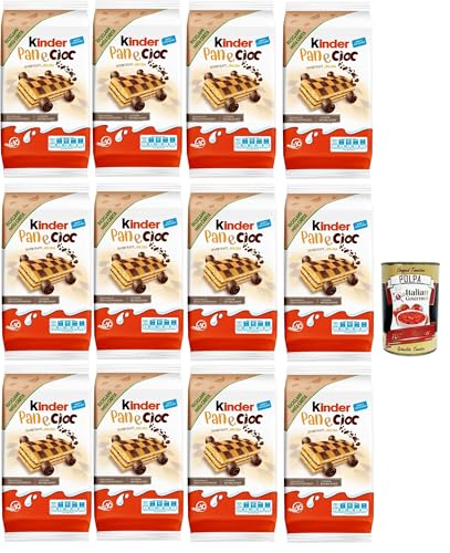 Kinder Pan e Cioc, 10 Snacks Schwammkuchen mit knusprigen Schokoladenflocken, ausgezeichnet zum Frühstück und Snack, 12x 290g + Italian Gourmet polpa 400g Kinder Pan e Cioc, 10 Snacks Schwammkuchen mit knusprigen Schokoladenflocken, ausgezeichnet zum Frühstück und Snack, 12x 290g + Italian Gourmet polpa 400g von Italian Gourmet E.R.