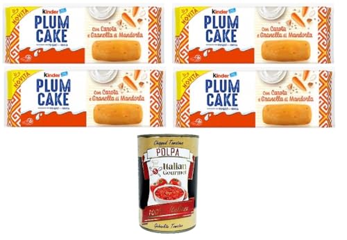 Kinder Plumcake con Carota e Granella di Mandorla Pflaumenkuchen mit Karotten- und Mandelbröseln 4x192gr +Italian Gourmet Polpa di Pomodoro Kinder Plumcake con Carota e Granella di Mandorla Pflaumenkuchen mit Karotten- und Mandelbröseln 4x192gr +Italian Gourmet Polpa di Pomodoro von Italian Gourmet E.R.