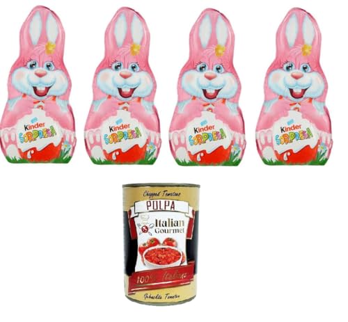 Kinder Sorpresa Figura cava Coniglio Lei Surprise Hohlfigur Hase Lei 4x75 g+ Italian Gourmet polpa 400g Kinder Sorpresa Figura cava Coniglio Lei Surprise Hohlfigur Hase Lei 4x75 g+ Italian Gourmet polpa 400g von Italian Gourmet E.R.