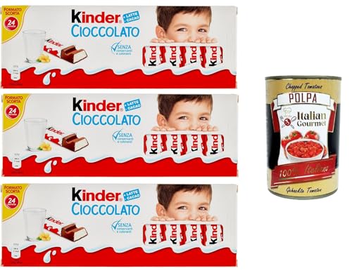 Kinder cioccolato, Formato scorta Kinderschokolade, Vorratsgröße 24 Stück 3x 300gr+ Italian Gourmet polpa 400g Kinder cioccolato, Formato scorta Kinderschokolade, Vorratsgröße 24 Stück 3x 300gr+ Italian Gourmet polpa 400g von Italian Gourmet E.R.