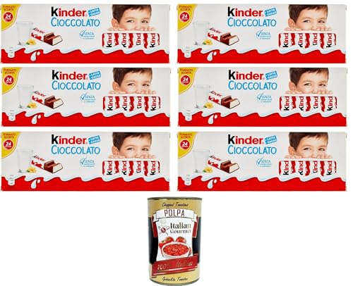 Kinder cioccolato, Formato scorta Kinderschokolade, Vorratsgröße 24 Stück 6x 300gr+ Italian Gourmet polpa 400g Kinder cioccolato, Formato scorta Kinderschokolade, Vorratsgröße 24 Stück 6x 300gr+ Italian Gourmet polpa 400g von Italian Gourmet E.R.